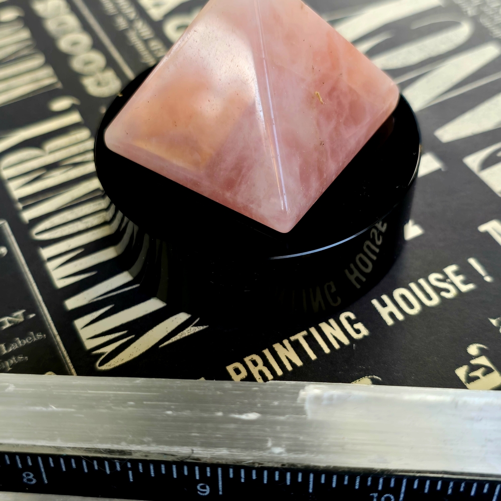 Rose Quartz Pyramid - Picture 2 of 2